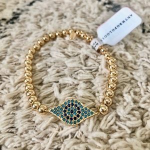 NWT Anthropologie Serefina Evil Eye stretch bracelet